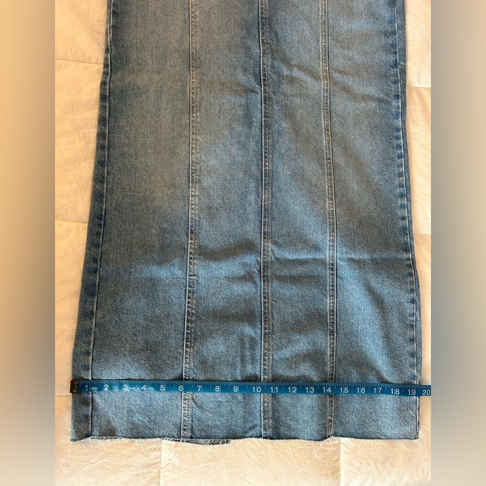 Light Blue Denim Maxi Skirt - Picture 13 of 15